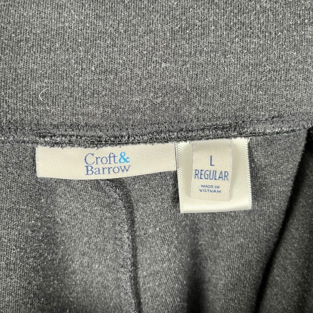 Croft‎ & Barrow Lounge Pants Womens L Gray Drawstring Stretch Knit Comfy Casual - Picture 3 of 8
